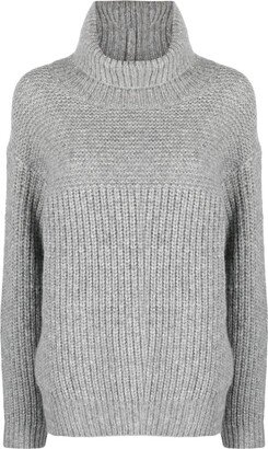 Roll-Neck Chunky-Knit Jumper-AC