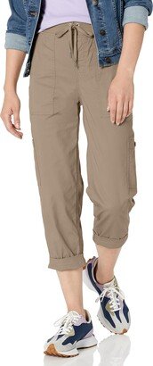 Women's Pull On Drawstring Cargo Capri-AA