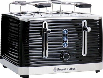 Retro Style 4 Slice Toaster in Black