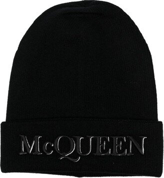 Logo-Embroidered Cashmere Beanie-AA