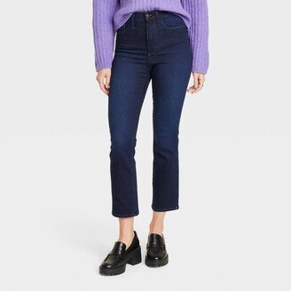 Women's High-Rise Bootcut Jeans Dark Blue