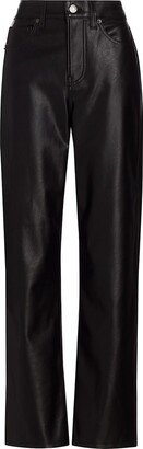 Joey Vegan Leather Straight-Leg Pants