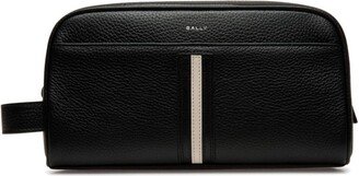 Logo-Print Leather Wallet-AD