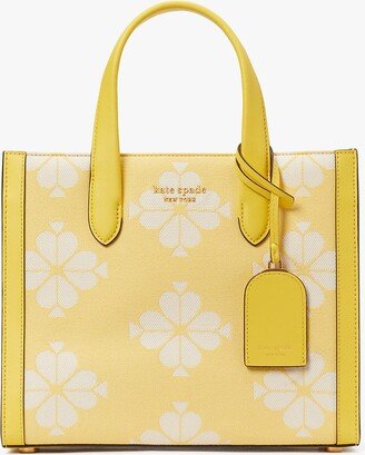 Spade Flower Two-Tone Canvas Manhattan Small Tote