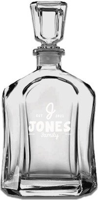 Personalized & Engraved Whiskey Decanter Customized With Your Family Initial
