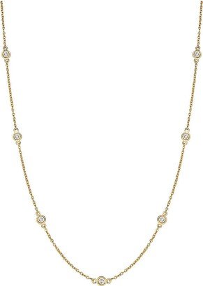 Oradina 14K Yellow Gold Shine Bright Station Necklace