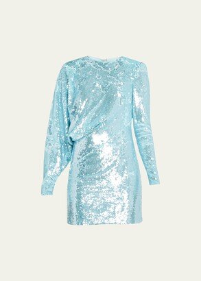 Long Sleeve Sequin Mini Dress