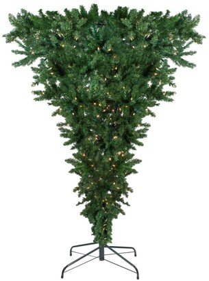 Northlight 7.5' Pre-Lit Upside Down Spruce Artificial Christmas Tree - Clear Lights