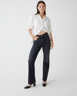 High-rise slim demi-boot jean in Charcoal wash