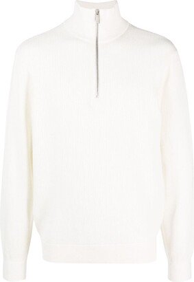 Half-Zip High-Neck Jumper-AB