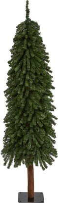 Grand Alpine Artificial Christmas Tree with Bendable Branches On Natural Trunk, 60