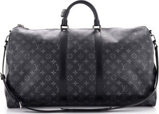 Keepall Bandouliere Bag Monogram Eclipse Canvas 55-AA