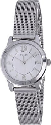 Women's T2P457 Casey Dress Silver-Tone Stainless Steel Mesh Bracelet Watch