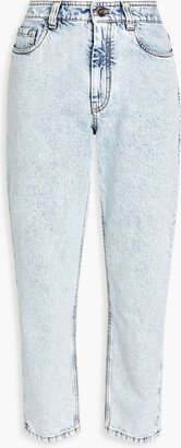 Cropped high-rise tapered jeans-AC