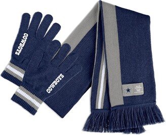 Women's Wear by Erin Andrews Dallas Cowboys Scarf and Glove Set - Blue, Gray