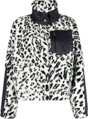 Leopard-Print Fleece Jacket