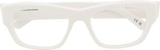 Balenciaga Eyewear Logo-Print Rectangle-Frame Glasses