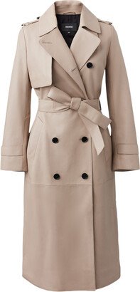 Gael-v Maxi Leather Trench Coat