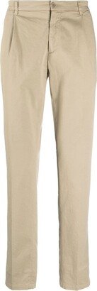 Pleat-Detail Straight-Leg Trousers-AL