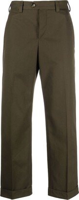 PT Torino Pressed-Crease Straight-Leg Trousers-AA