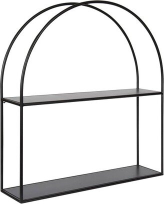 24 x 26 Monroe Metal Arch Shelf Black - Kate & Laurel All Things Decor