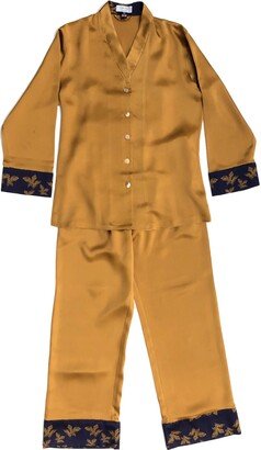 Dipii Stark Gold Lily Silk Pyjama Set