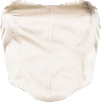 Maia cropped corset-style top