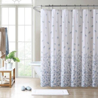 72x72 Flora Shower Curtain Blue