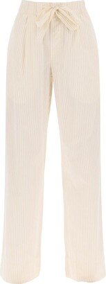 Birkenstock x tekla pajama pants in striped organic poplin-AA