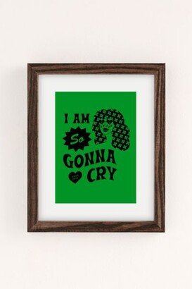 Cowgirl UFO I Am So Gonna Cry Green Scream Art Print