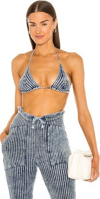 Knorts Knit Denim Barely Bikini Top