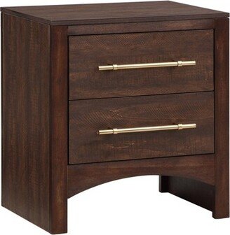 Melonnes Transitional 2 Drawer Nightstand Walnut - HOMES: Inside + Out