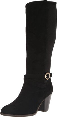 Dr. Scholl's Shoes Dr. Scholl's Womens Knockout Knee High Boot Black Fabric 10 M