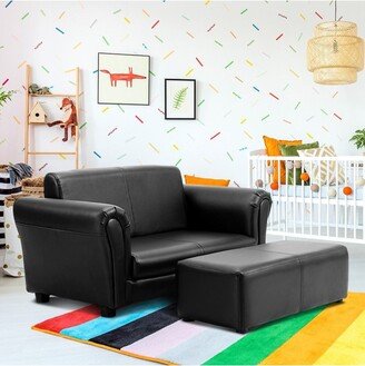 Kids Sofa Armrest Chair Couch Lounge in Black