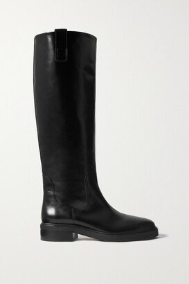 Henry Leather Knee Boots - Black