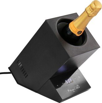 MegaChef Electric Wine Chiller with Digital Display in Black-AA