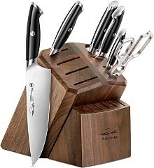 Thomas Keller Signature Collection 7-Piece Knife Block Set with 8 Spare Slots