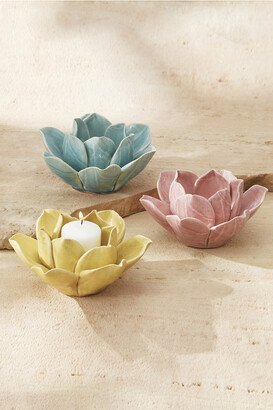 Women's Lotus Tealight Holders - Yellow