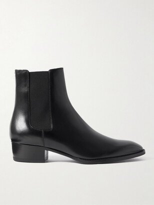 Drugstore Glossed-Leather Chelsea Boots