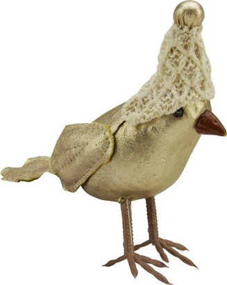 Gallerie II Gallerie 5 Bird Wearing Knitted Peruvian Winter Hat Christmas Ornament - Gold