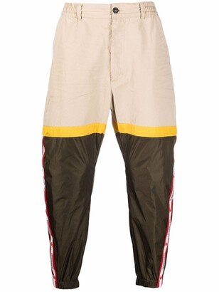 Colour-Block Tapered Track Pants