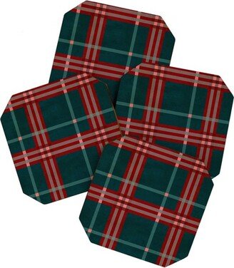 Emanuela Carratoni Tartan Theme Set of 4 Coasters