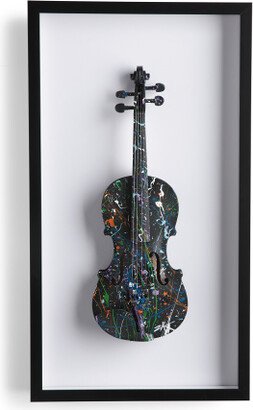 16x29 Hand Painted Custom Violin Framed Wall Art