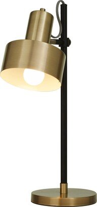 GINGER BIRCH STUDIO Goldtone Metal Spotlight Desk Lamp