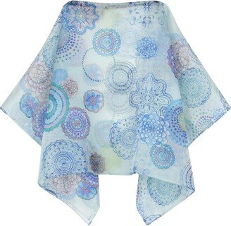 Printed Boat Neck Shawl