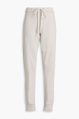 Alice cotton-jacquard track pants