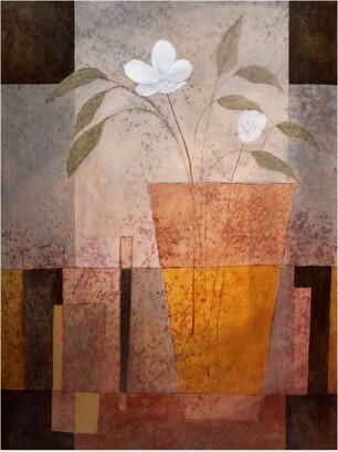 Pablo Esteban Flowers in Orange Vase Canvas Art - 36.5