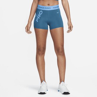 Women's Pro Mid-Rise 3 Graphic Shorts in Blue