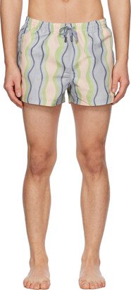 Blue Le Raphia 'Le Maillot Pingo' Swim Shorts