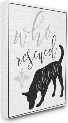 Who Rescued Whom? Dog Typography Canvas Wall Art, 16 x 20